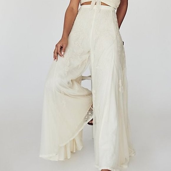 Free People Pants - NWT FREE PEOPLE LACE BELL BOTTOM 4
